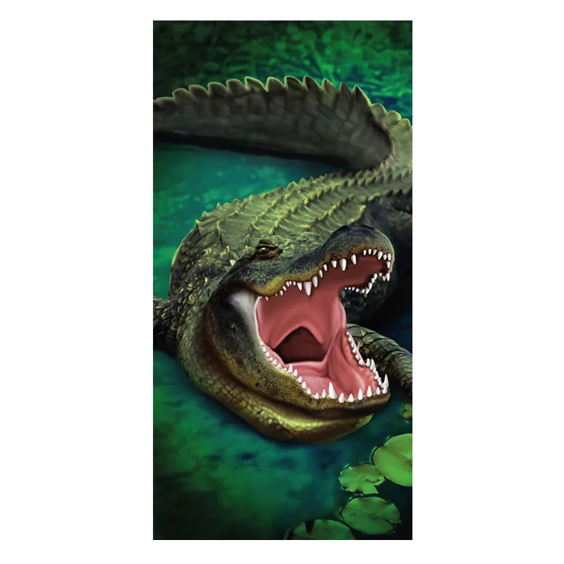 Пляжное полотенце из микрофибры Green Gator Wild Life для мужчин и женщин спортивные