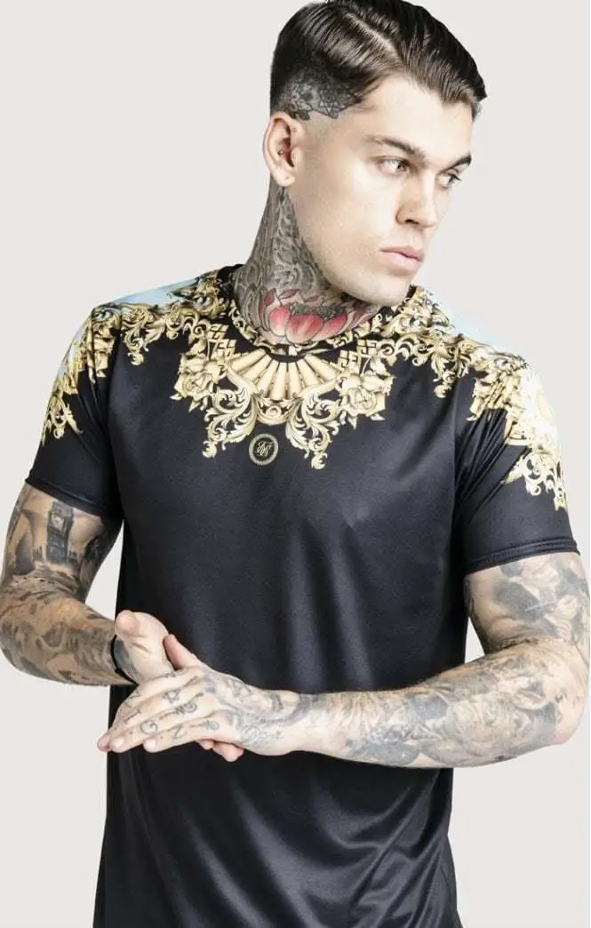 SikSilk x Dani Alves Lord футболка с изогнутым подолом-черный