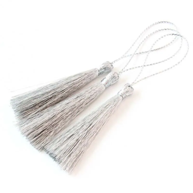 DoreenBeads 30 шт./компл. 10 см в длину, разноцветные, хлопковые, с кисточками щетка для волос Косметика ключ серьги ювелирных изделий Компоненты подвесное украшение