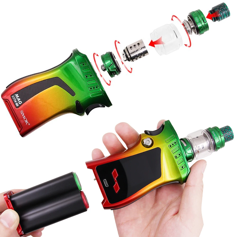 Оригинальный набор SMOK Mag с 225 Вт коробкой мод и 8 мл TFV12 Prince Tank испаритель вейп