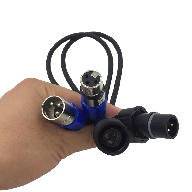 2 метра SZB 3 pin DMX In and Out новейший водонепроницаемый разъем для движущейся головки