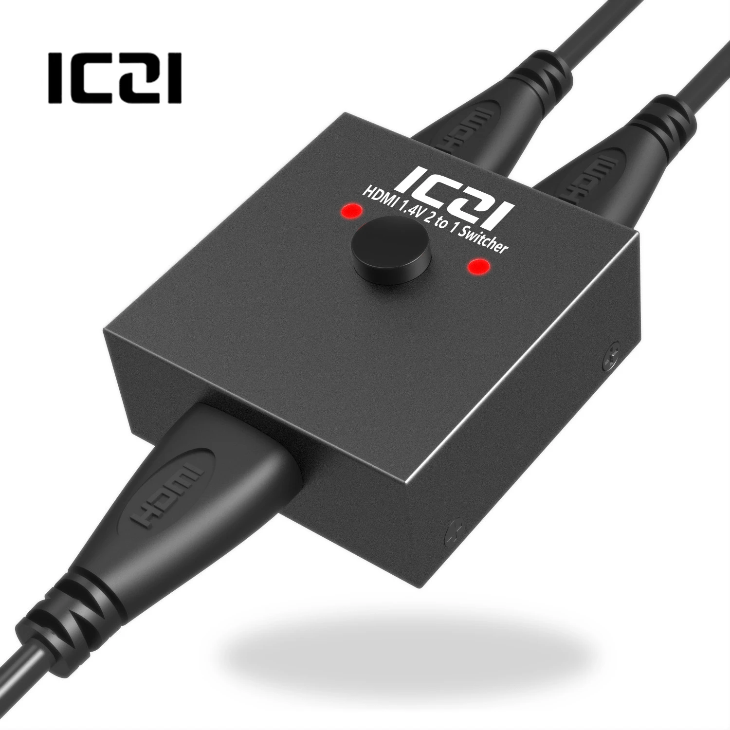ICZI 4K 3D HDMI переключатель двусторонний HDMI коммутатор 1 до 2/2 в 1 выход для ПК ноутбука xbox 360 PS4/3 ТВ коробка HD tv HDMI разветвитель