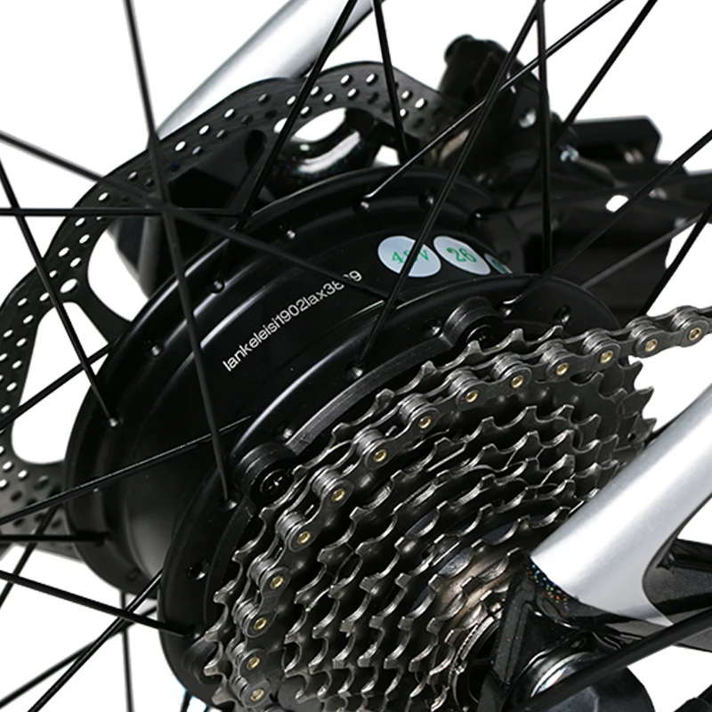 Система электрического велосипеда S690 Torque-Pedal System из углеродного волокна с двигателем 500W48V, литиевым аккумулятором 16 ач, 9 скоростей, гидравлическими дисковыми тормозами.