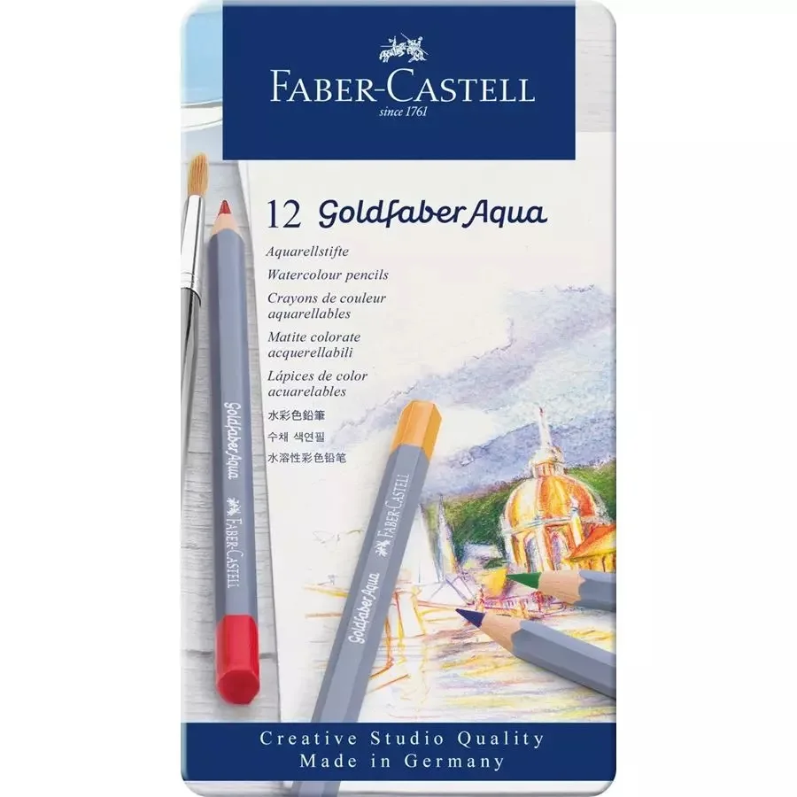 Оригинальный Faber Castell Goldfaber Aqua акварельные карандаши олова 24 набор цветных