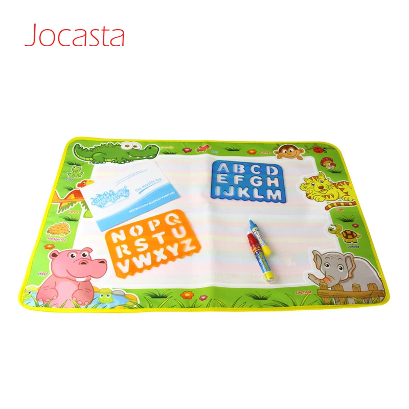 

Non-Toxic Kids Toys Magical Water Drawing Mat & 2 Pcs Pen & 26 Alphabet in Multicolor Children Birthday Gifts Baby Doodle Mat [