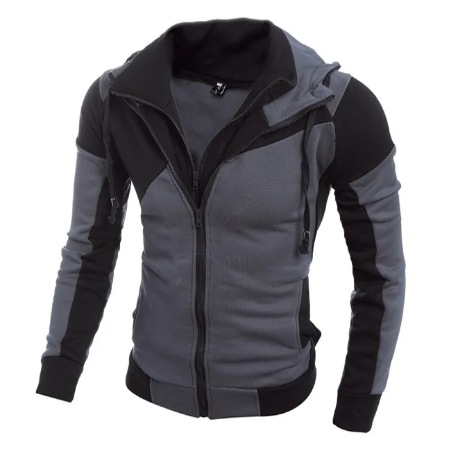 Geek Новая мужская Толстовка подходящего цвета двубортный тонкий | Мужская одежда