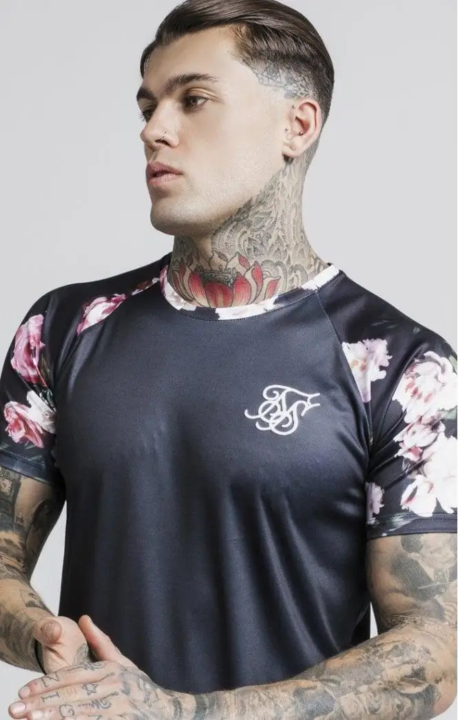 SikSilk масляная краска S/S реглан скотч Тройник-черный