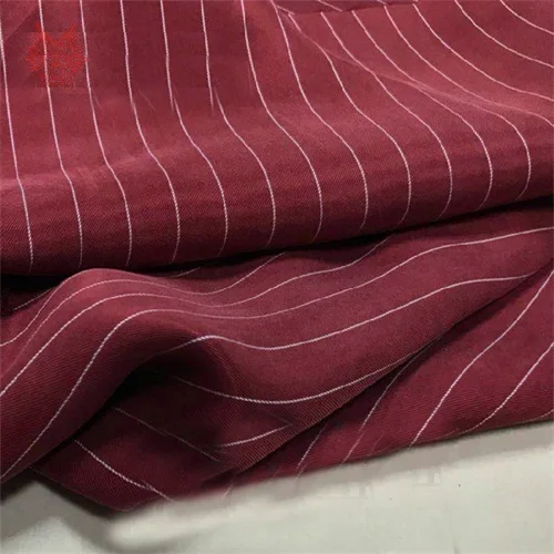 Wine red per pic Китайская дешевая фабричная разноцветная полосатая утяжеленная купро Песочная промытая поддельная шелковая ткань для одежды telas stoffen SP5532 - Цвет: Wine red per pic