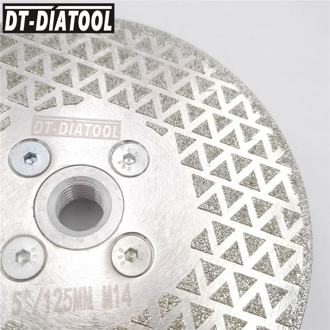DT-DIATOOL 2шт 125 мм Гальваническое алмазное режущее дисковое шлифовальное колесо с двухсторонним покрытием M14 для шлифовальной машины 5 дюймов п... от AliExpress RU&CIS NEW
