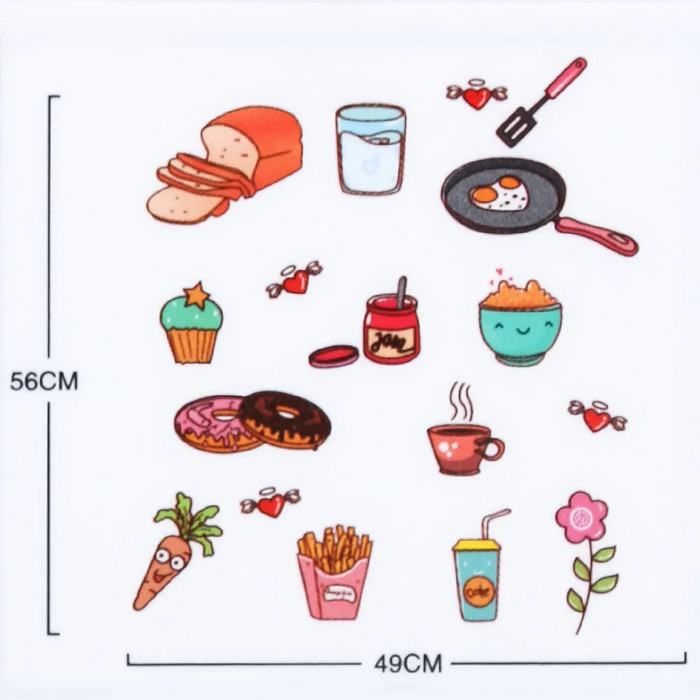 Мультяшная наклейка на дверь холодильника и кухни декоративная s еды фрукты