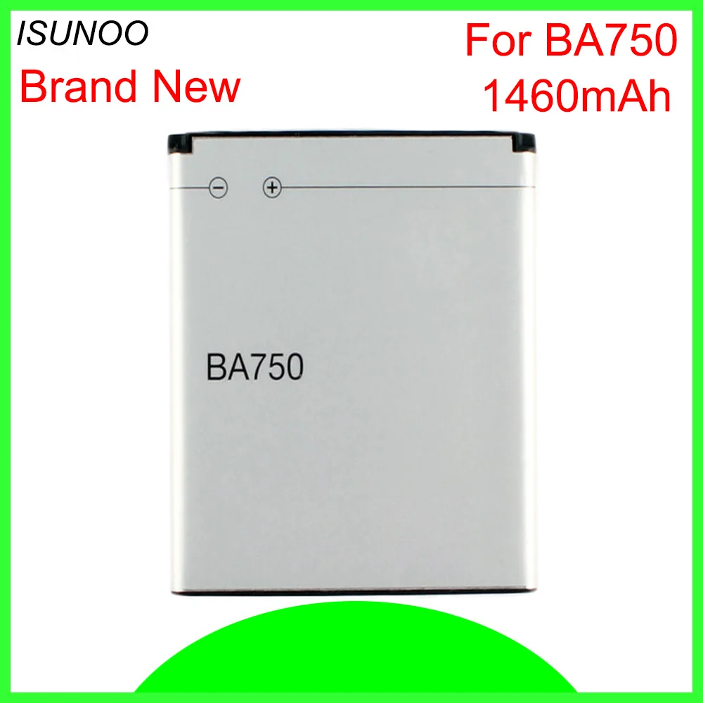 ISUNOO 10 шт./лот 1460 мАч BA750 аккумулятор для Sony Ericsson Xperia Acro Arc S LT15i LT18i X12