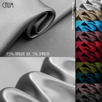 cnum sp10816 1 silk stretch fabric pure color1 45 95silk 5spandex elastic width1 18yd thickness16mm unitm