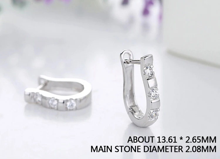 Женские серьги гвоздики с фианитами покрытием из серебра 2018|horse shoe earrings|earrings