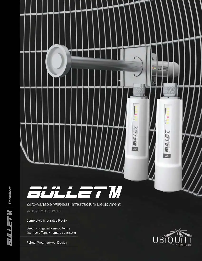 Ubiquiti BulletM2-HP наружная Wifi антенна 802,11 B/G/N BM2HP 600mW 2,4G