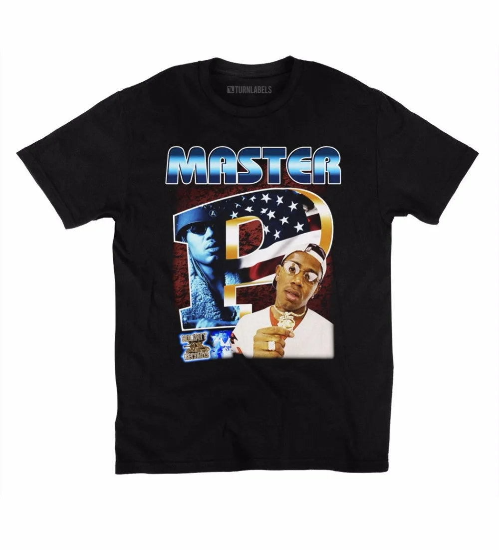 Master P Vintage Style Футболка Мужская Шею С Коротким Рукавом Случайные Футболки Новинка
