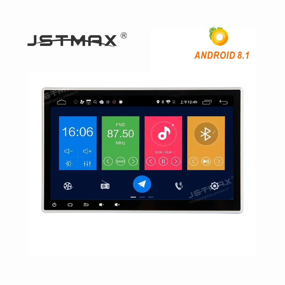 JSTMAX 8 1 "Android 10 2 Автомобильный gps Радио DVD плеер для din универсальный с FM Wi Fi Авто