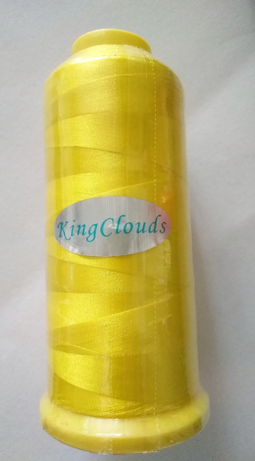 KingClouds Фирменная Новинка 4000 м на конус полиэфирная неоновая Яркая Цветная нить