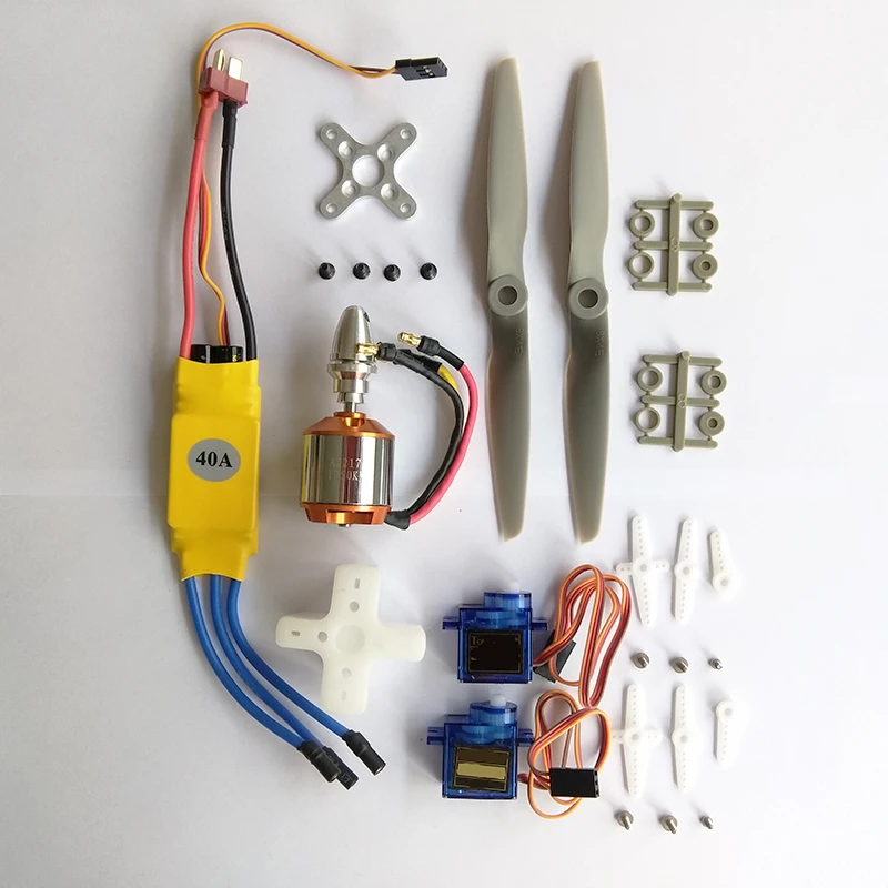 A2217 2217 1750KV бесщеточный двигатель + 40A ESC 6040 пропеллер SG90 сервопривод моторное