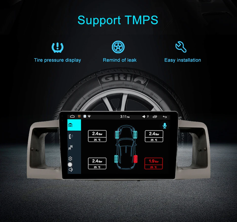 ARKRIGHT 10,1 ''2 DIN автомагнитола gps Android 8,1 ips экран стерео для Toyota Corolla E120 2003-2011 мультимедийный плеер DSP