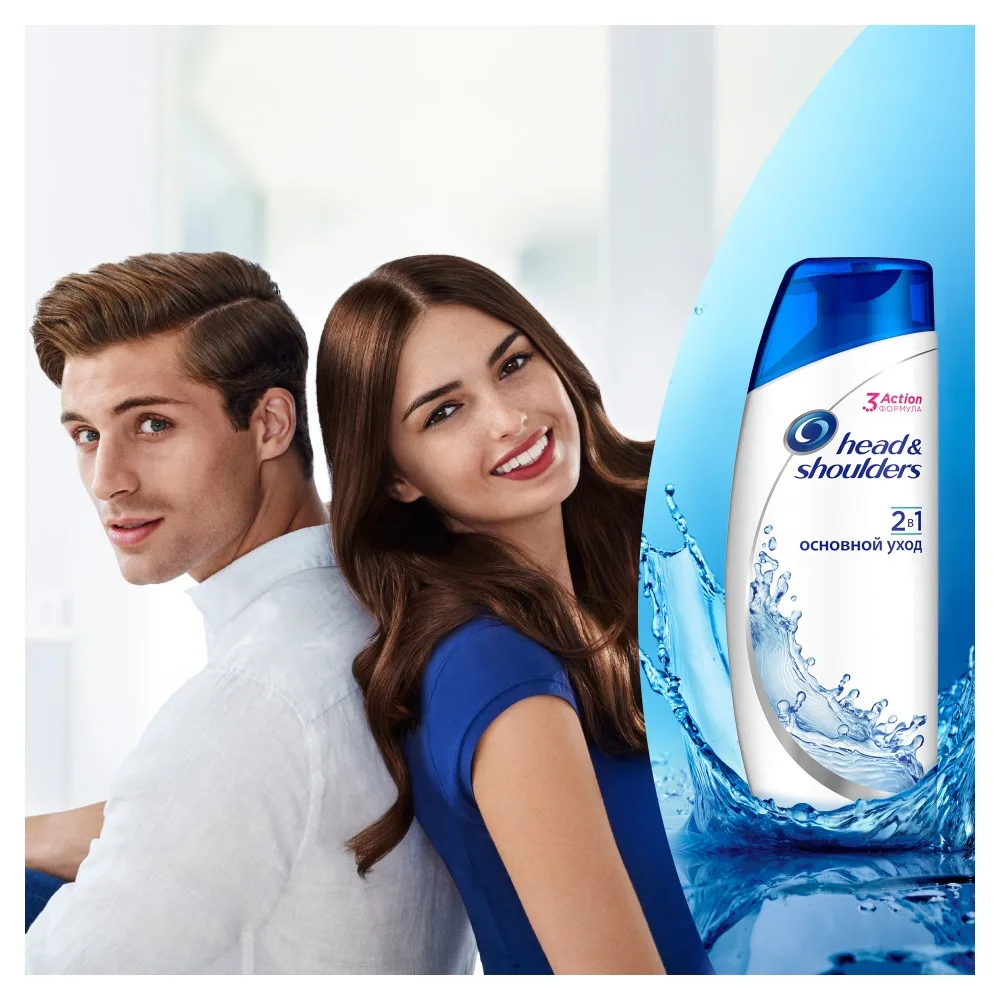 Шампунь и бальзам ополаскиватель против перхоти Head & Shoulders Основной уход 400 мл.|head