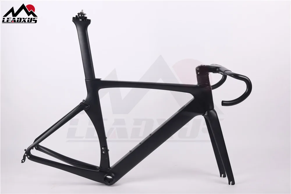 49cm glossy Leadxus новые NV360 Aero углеродного волокна Рама для гоночного велосипеда дороги Aero карбоновый гоночный мотоцикл рама 45/47/49/52/54/56/58 см - Цвет: 49cm glossy