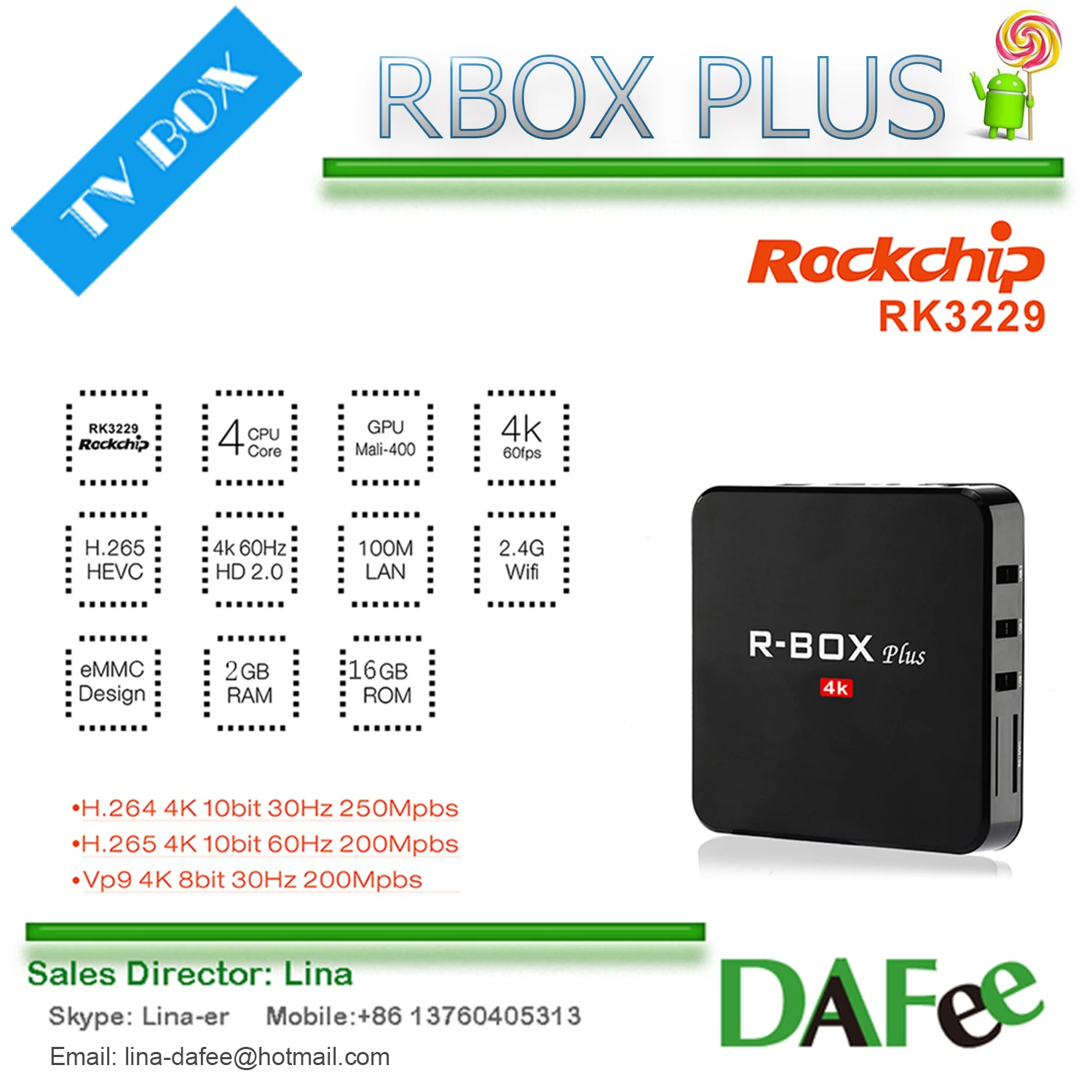 Дешевый Android 4 К HD TV Box R-BOX 2 г/8 г RK3229 часы Live IPTV с китайскими/ Тайский/Вьетнам pop 279