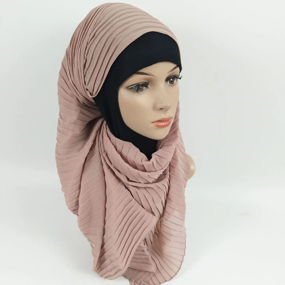 2019 высококачественные шифоновые шали большого размера со складками