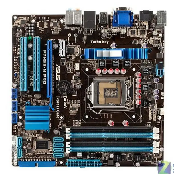 Материнская плата LGA 1156 для Asus настольная материнская H55 i3 i5 i7 DDR3 uATX оригинал