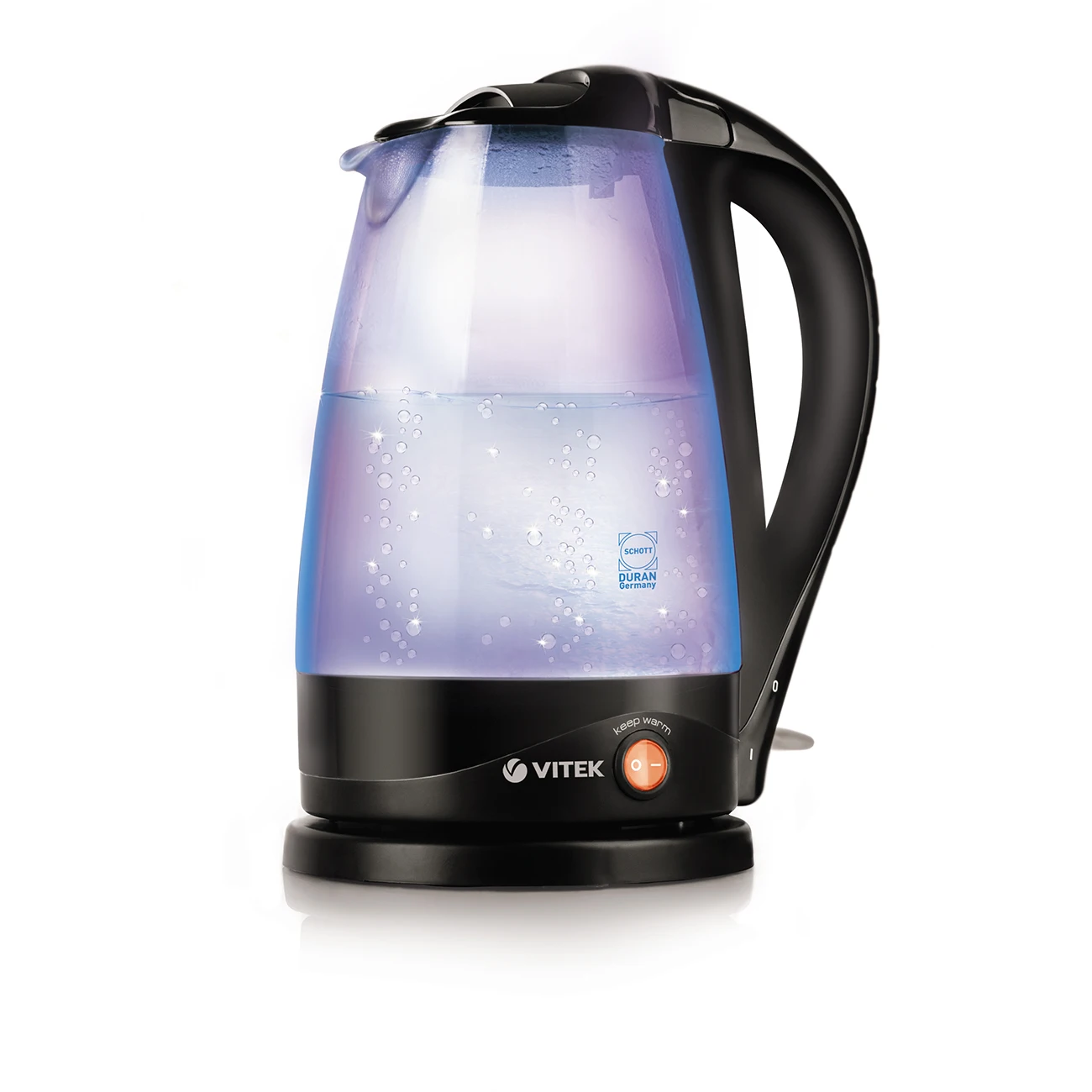 Чайник электрический Vitek VT 1180 B (Мощность 2200 Вт объем 1 7 л стеклянный корпус