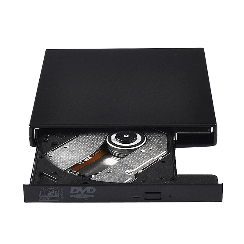 Внешний оптический привод Deepfox usb 2 0 DVD комбинированный с функцией записи для ПК Mac