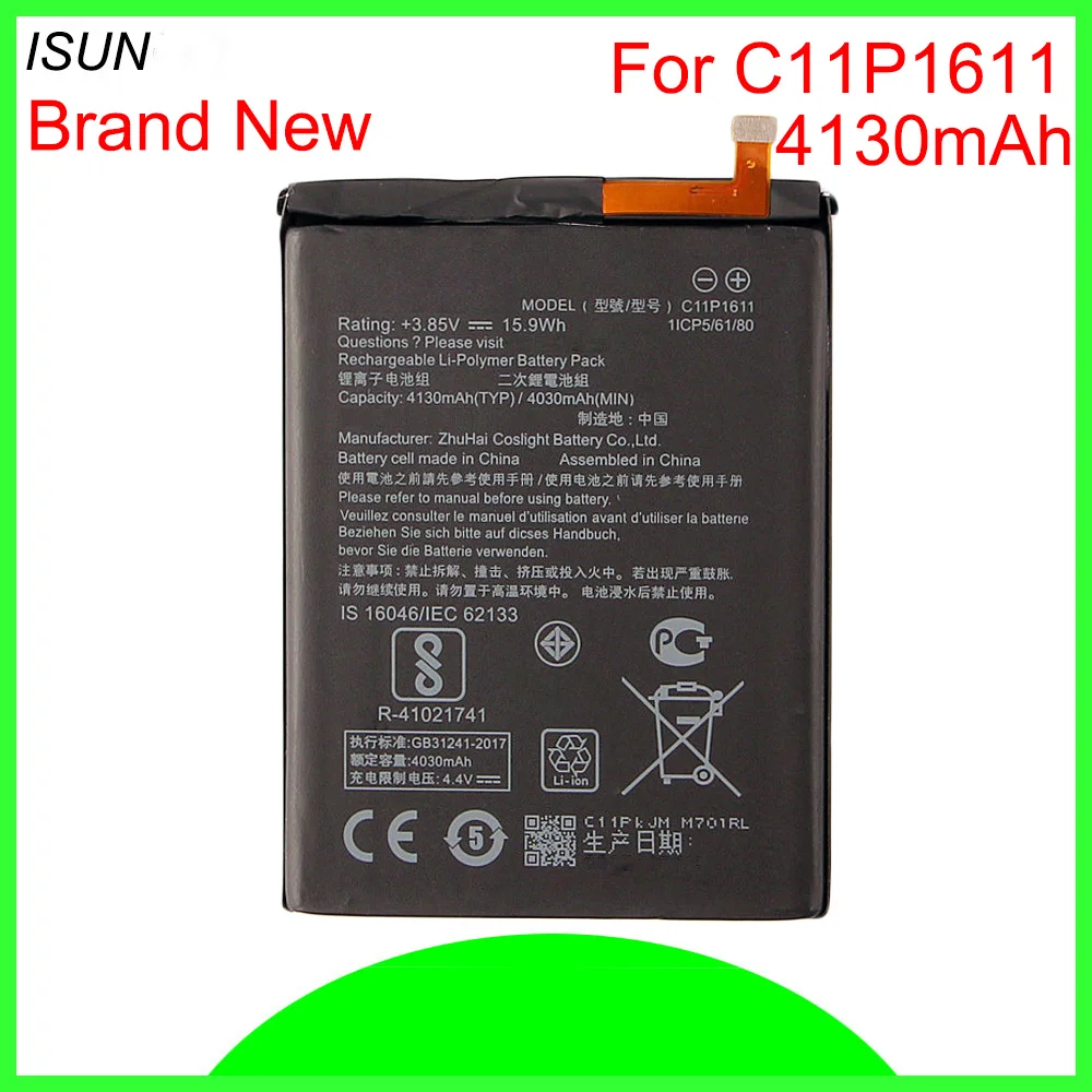 Батарея ISUNOO C11P1611 4130mAh для ASUS Zenfone 3 Max Z3 ZC520TL X008DB Peg Для X008 X008D Z01B|Аккумуляторы