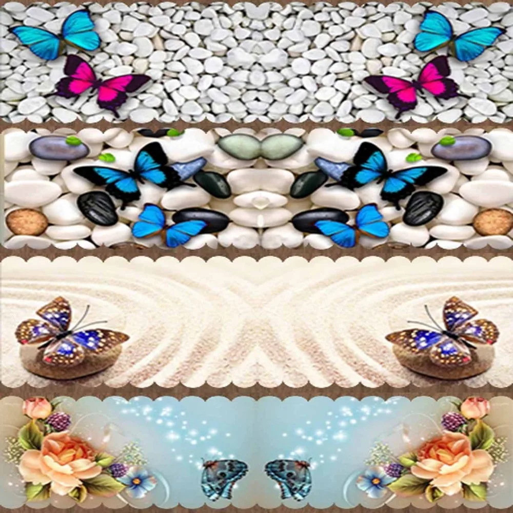 

Else Pink Blue Butterfly Stone for Modern Table Cloth Runner Home Decorations for Kitchen Dining Room Wedding Birthday 40X140CM