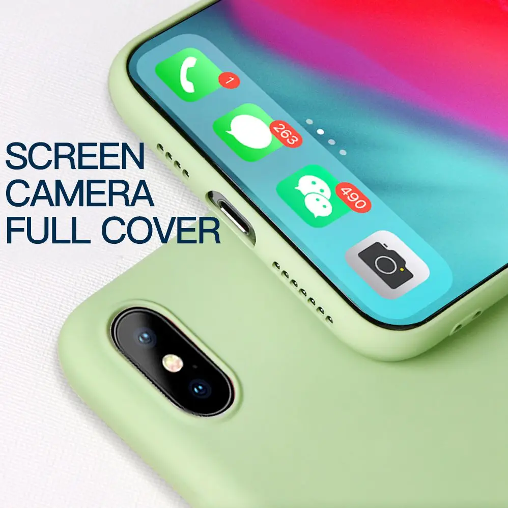 Роскошный чехол OLAF из жидкого силикона для Apple iPhone XS Max XR X 8 Plus простой силиконовый