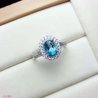 kjjeaxcmy boutique jewelryar 925 pure silver inlaid natural topaz gemstone lady luxury ring support detection