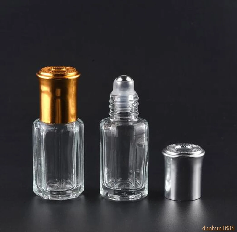 100 шт. восьмиугольные стеклянные бутылки с золотой крышкой 3 6 10 12 мл|glass perfume bottle|12ml