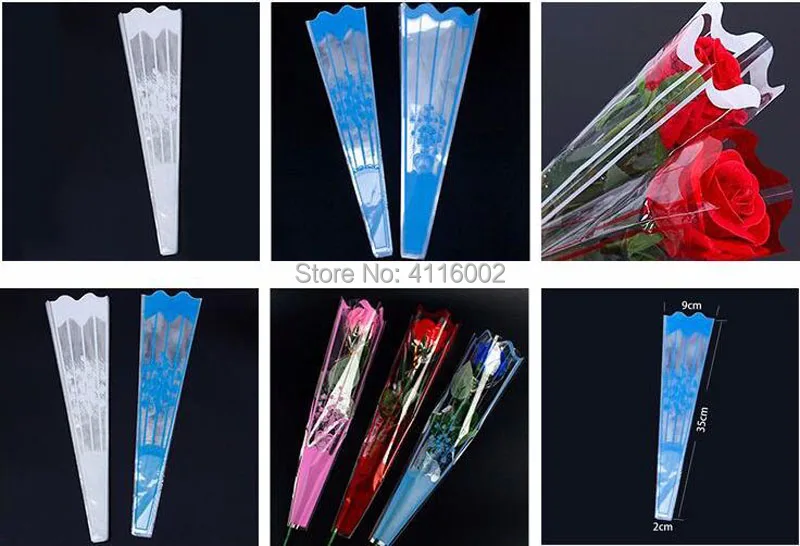 

5000pcs Single Rose Wrapping Bag Carnation Packing Material Plastic Flowers Packaging Bag Florist Supplies
