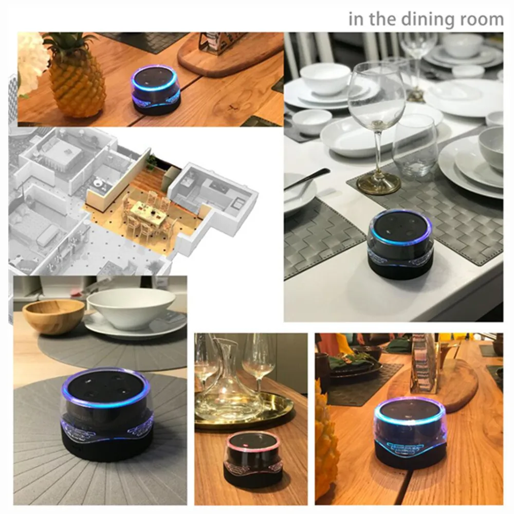 Для Echo Dot 1/2 динамик мобильная база питания зарядная док станция прозрачный