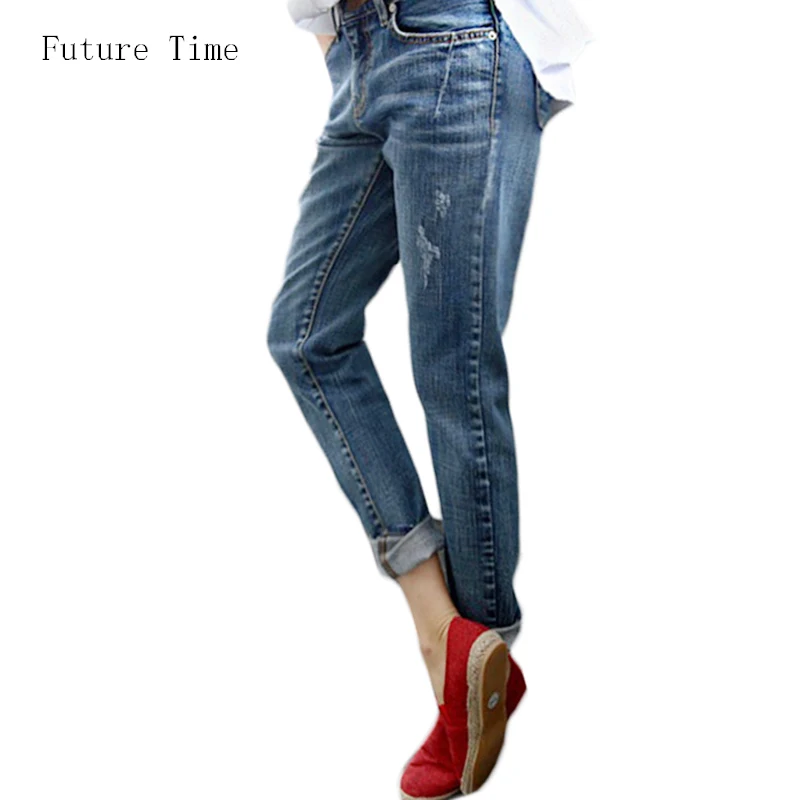 Boyfriend Jeans For Women 2020 Hot Sale Vintage Distressed Regular Spandex Ripped Jeans Denim washed Pants Woman Jeans C1028