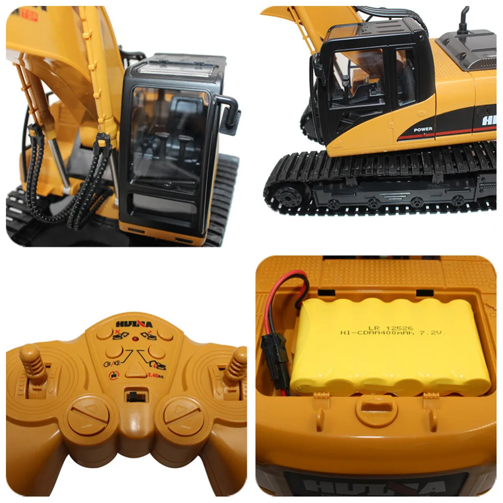 15CH Mini Size Full Functional Remote Control Excavator Bulldozer Construction Toy RC Truck Electric Toys for Children Gift | Игрушки и