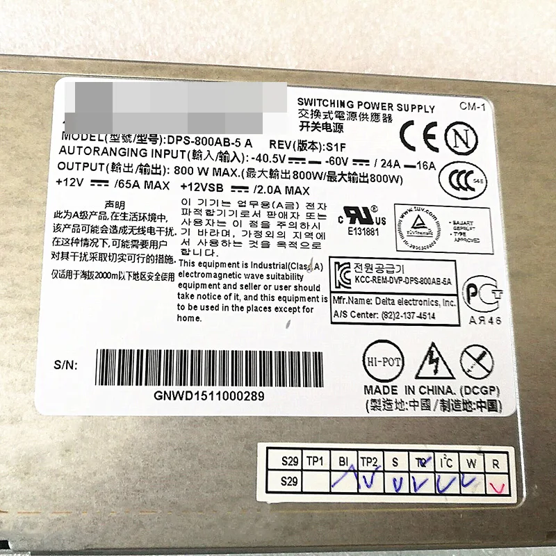 Для Lenovo RD530 RD630 RD640 DPS 800AB 5 в 800 Вт серверный блок питания|Блоки питания для