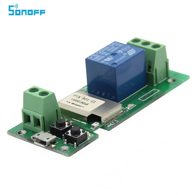 SONOFF USB 5 В DIY 1 канал Jog Inching самоблокирующийся Wi Fi беспроводной Умный домашний