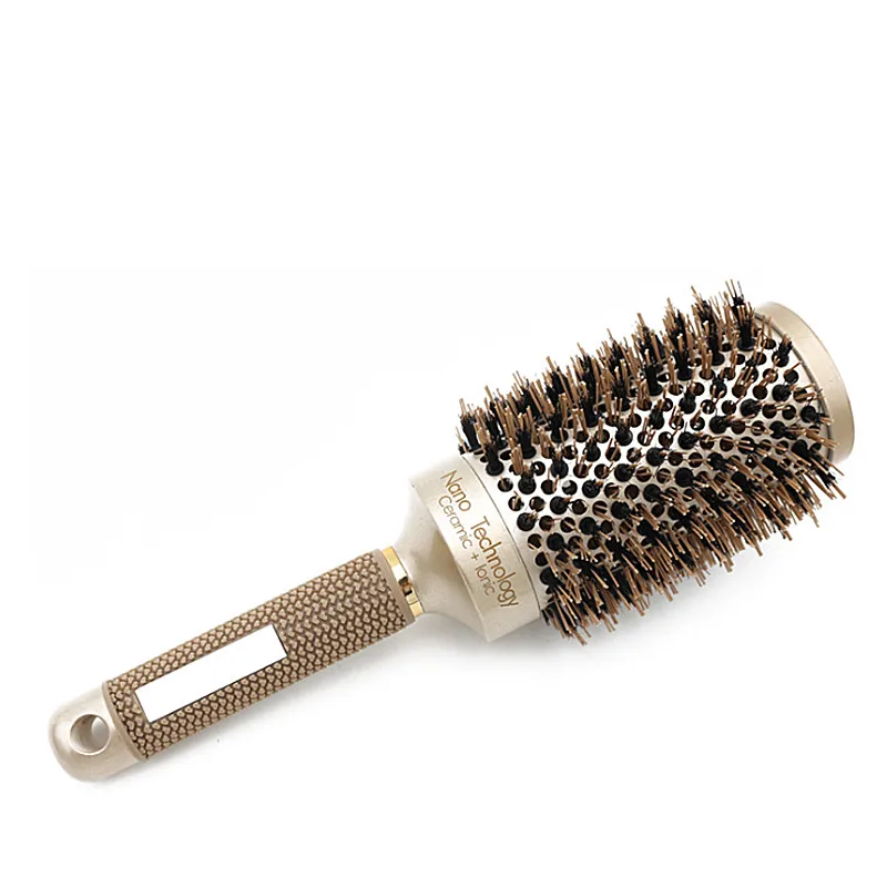 Керамическая нейлоновая салонная щетка для волос 4 размера Ионная Щетка круглая