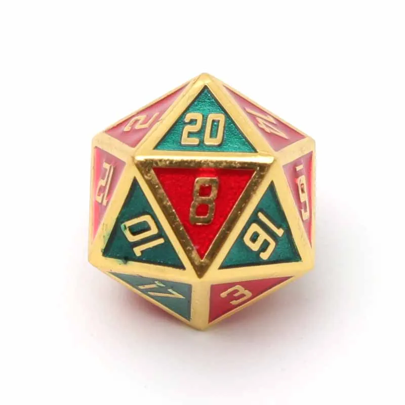 Chengshuo двухцветные металлические игральные кости DND наборы rpg многогранные металлические d& d красные настольные игры цинковый сплав цифровые подземелья и дракон d20