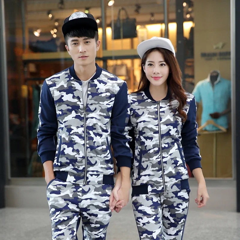 

2018 New women's and men's fashion slim long sleeve hoodies pants