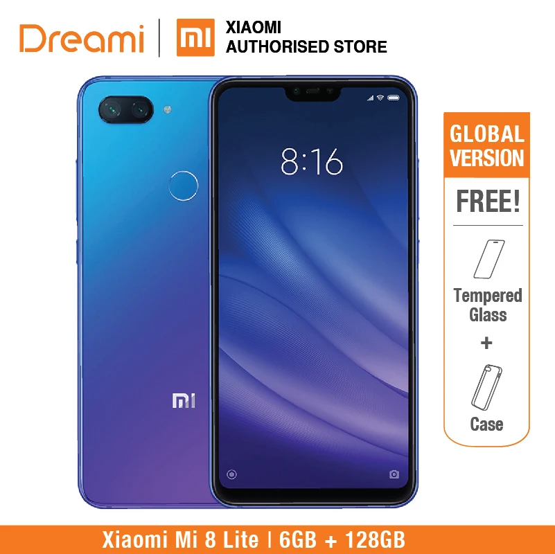 Глобальная версия Xiaomi Mi 8 Lite 128 ГБ 6 оперативная память (Новый и