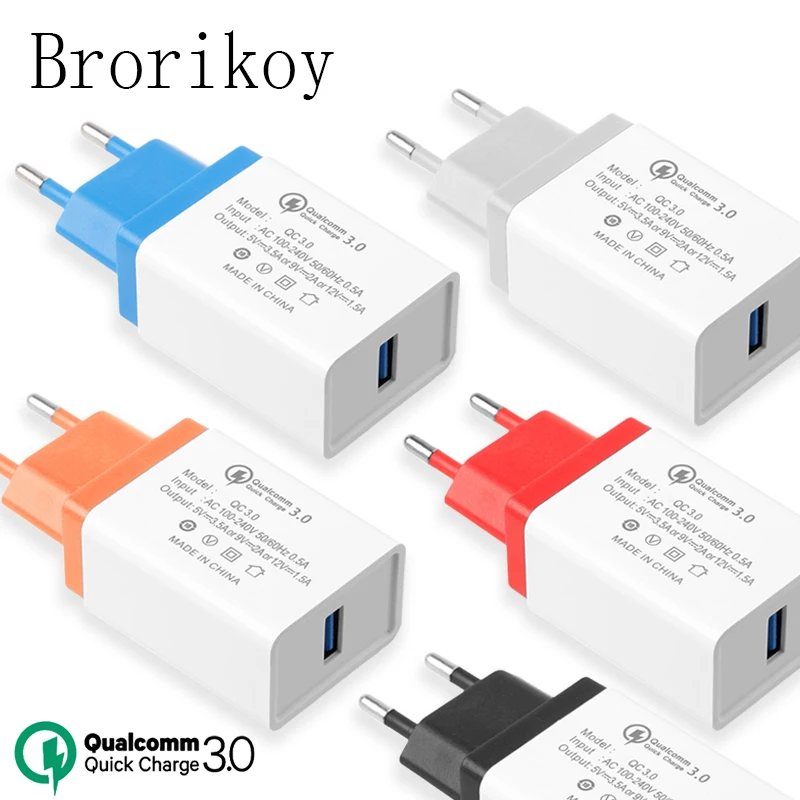 Сетевое зарядное устройство USB QC3.0 адаптер питания для путешествий iPhone iPad Samsung LG HTC