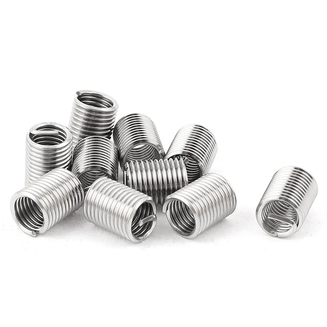 

UXCELL 10Pcs/pack M6 2.5D Wire Thread Repair Inserts 304 Stainless Steel