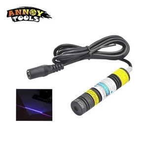 Горячая Распродажа, 1 шт. Фокусируемый лазерный модуль линейной линии синего и фиолетового цвета для стеклянных линз, 405нм, 20 мВт-300 мВт