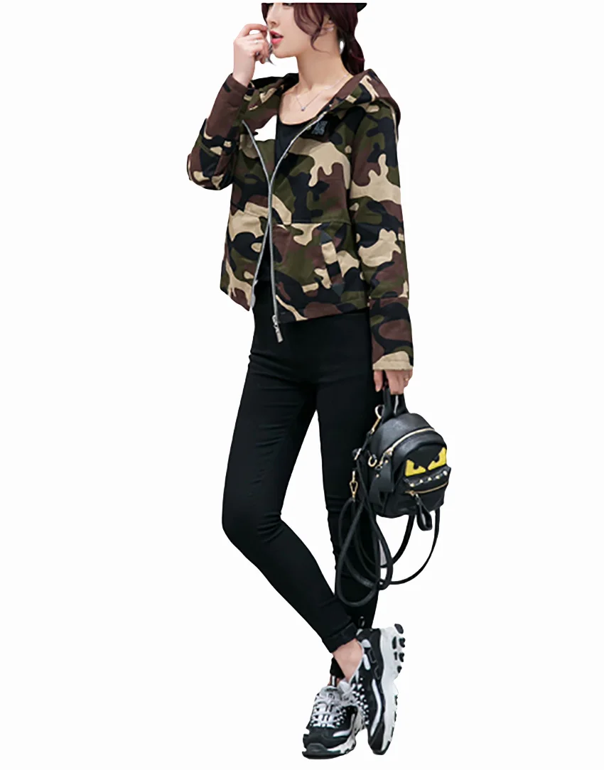 Женское камуфляжное пальто Flying Roc короткая куртка в Корейском стиле повседневные