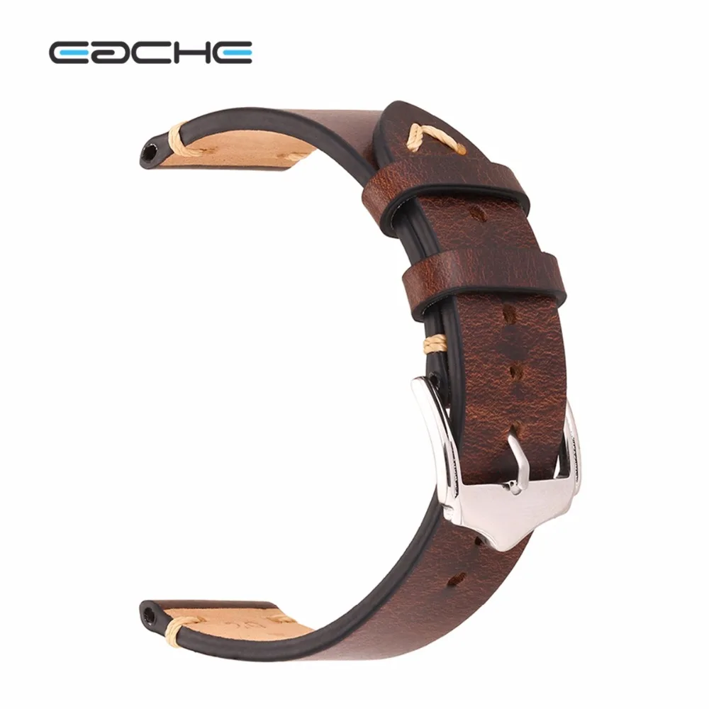 

EACHE 18mm 20mm 22mm Watch Band Leather With Handmade Stitching Watch band Straps Different Colors & Size